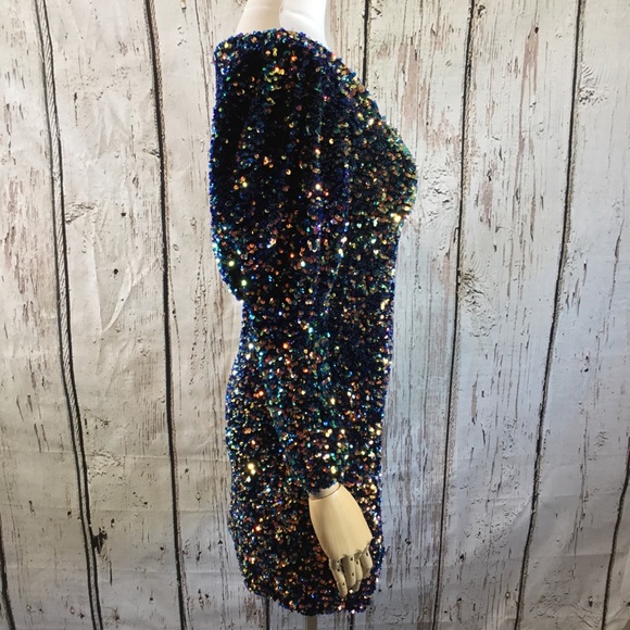 Zara Puff Sleeve Sequins Mini Dress SMALL EUC - Picture 11 of 14